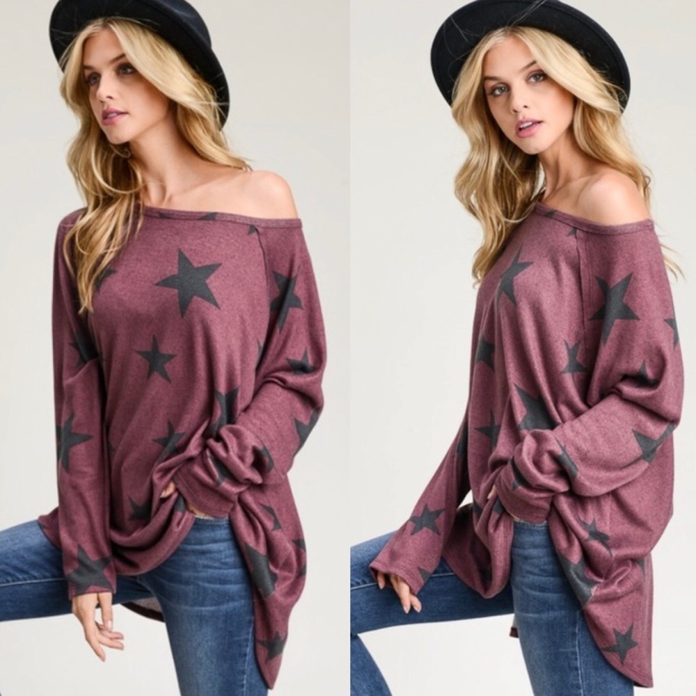 Final Sale! Star Printed Top - Picture 3 of 3